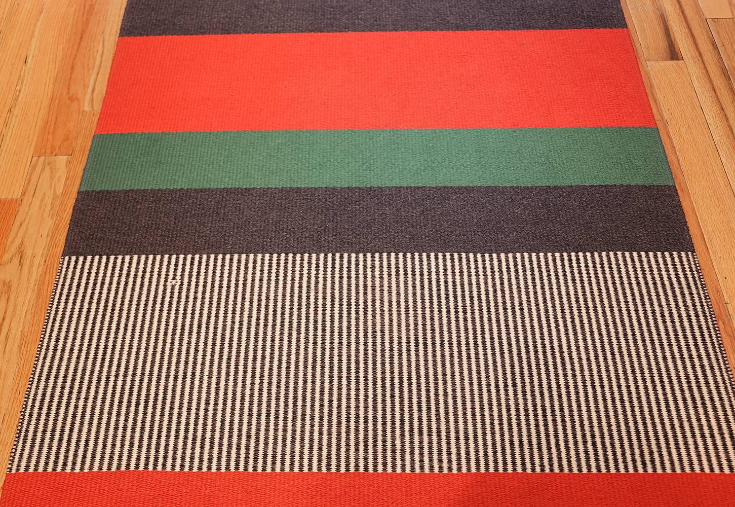 Tessuto a mano Runner scandinavo vintage. Dimensioni: 3' 10