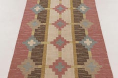 Vintage Scandinavian Runner with Sverker Greuholm Inspired Design - Rug & Kilim