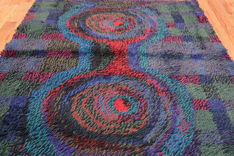 Vintage Scandinavian Rya Rug by Ritva Puotila For Sale at 1stdibs