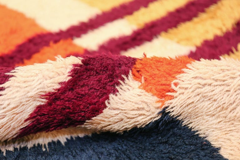 Vintage Scandinavian Rya Rug at 1stDibs