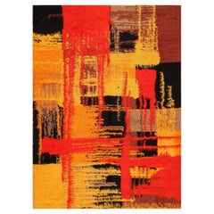 Tappeto scandinavo vintage Rya. Dimensioni: 7 ft 6 in x 10 ft 3 in