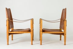 Fauteuils de salon scandinaves vintage Safari de Kaare Klint, Danemark, années 1960