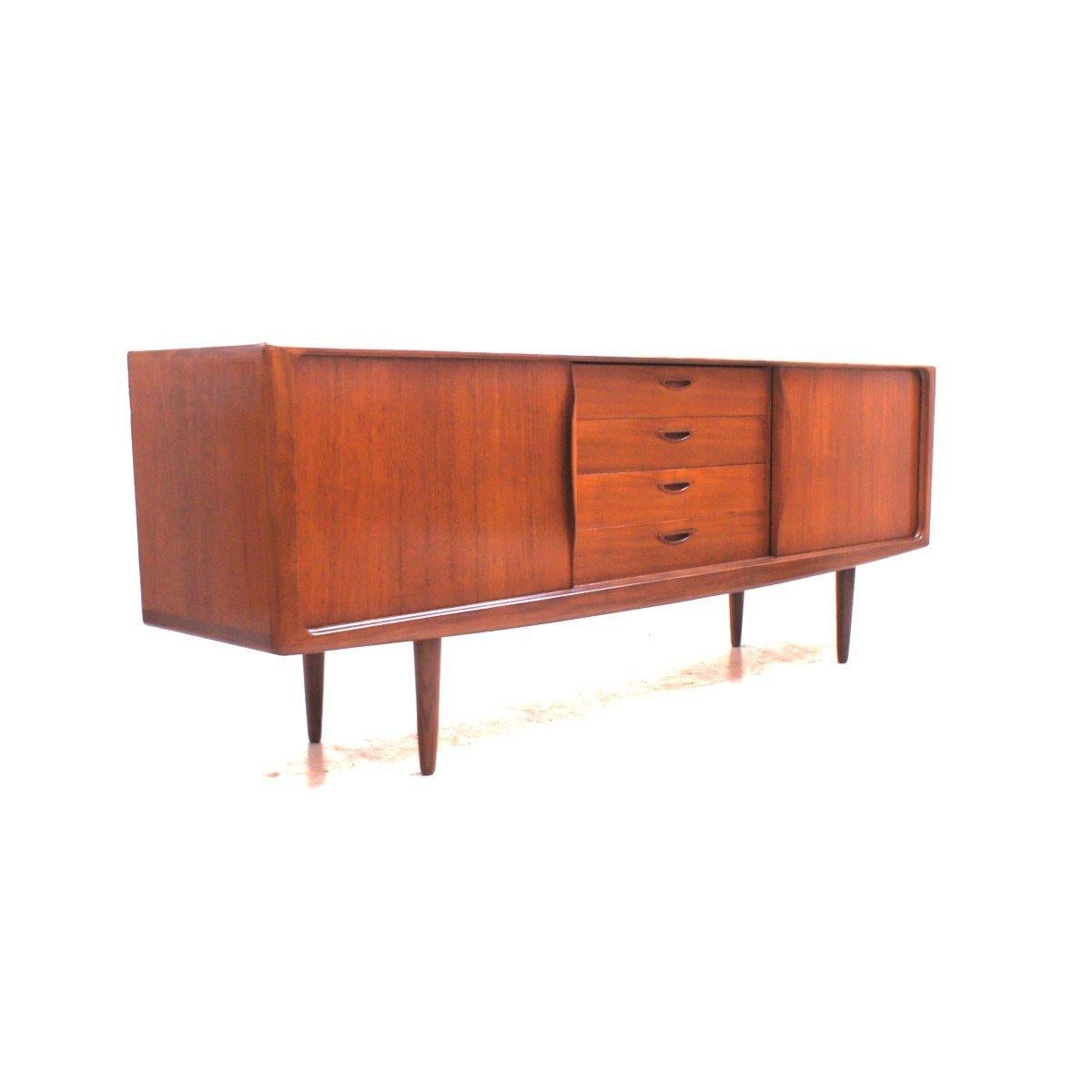 Wood Vintage Scandinavian Sideboard in Teak, Hw Klein for Bramin