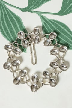Pulsera escandinava vintage de plata de Sigurd Persson, Suecia, 1954