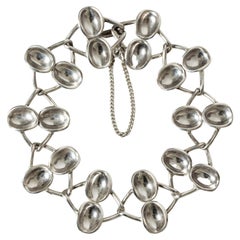 Skandinavisches Silberarmband von Sigurd Persson, Schweden, 1954