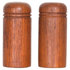 Vintage Scandinavian Simple Salt Pepper Shaker Set in Teak