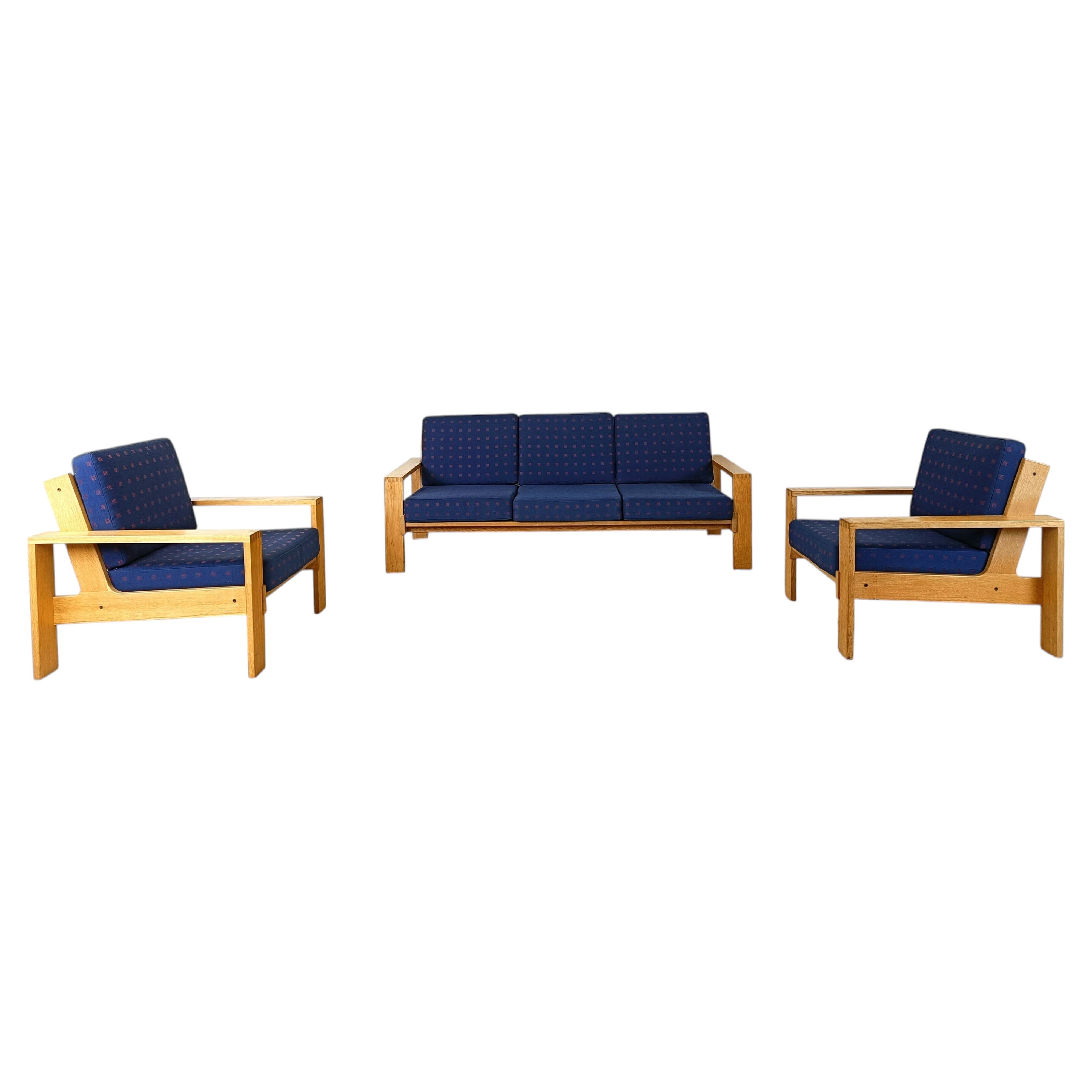 Vintage scandinavian sofa set, 1970s
