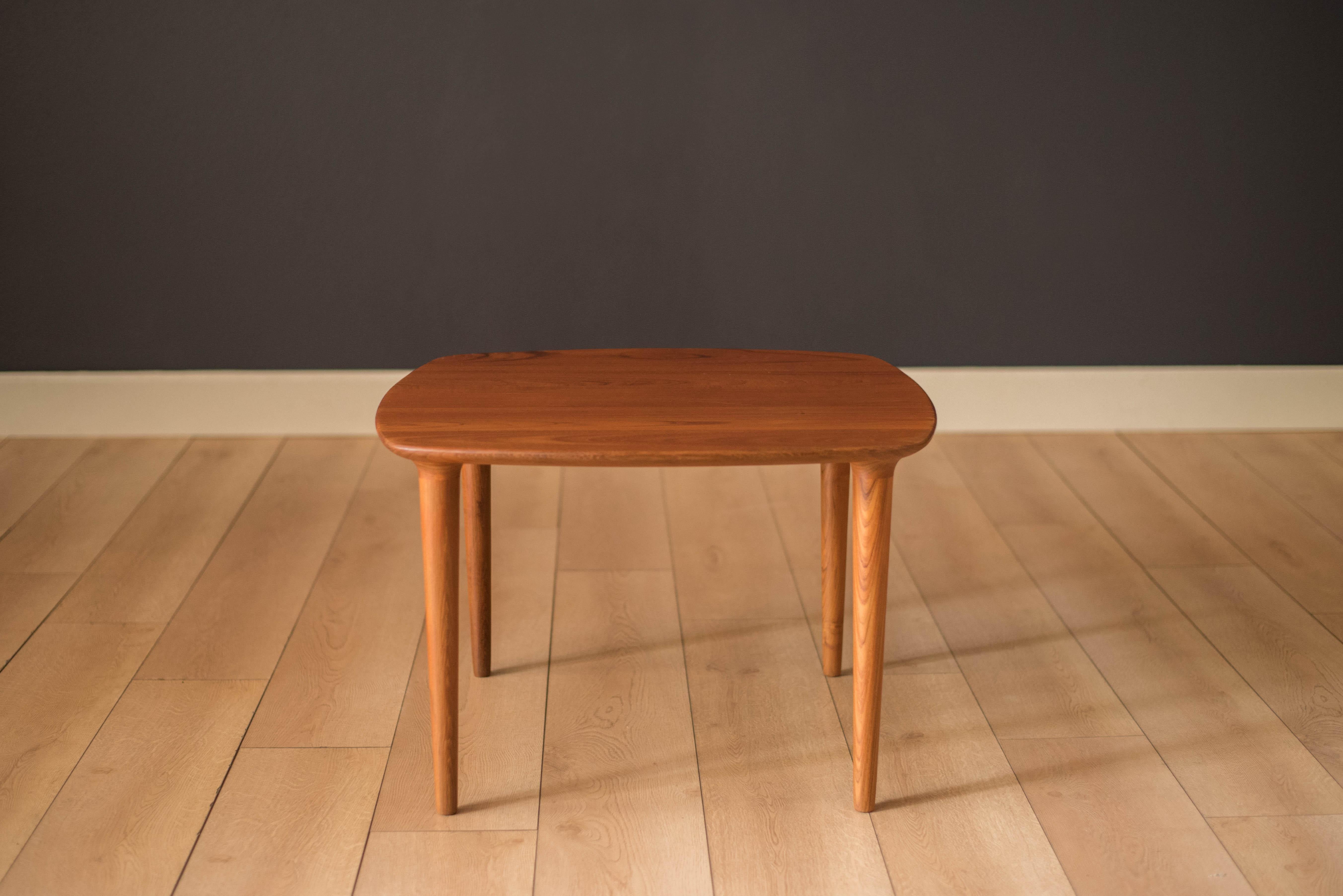 Scandinavian Modern Vintage Scandinavian Solid Teak End Table by Gustav Bahus