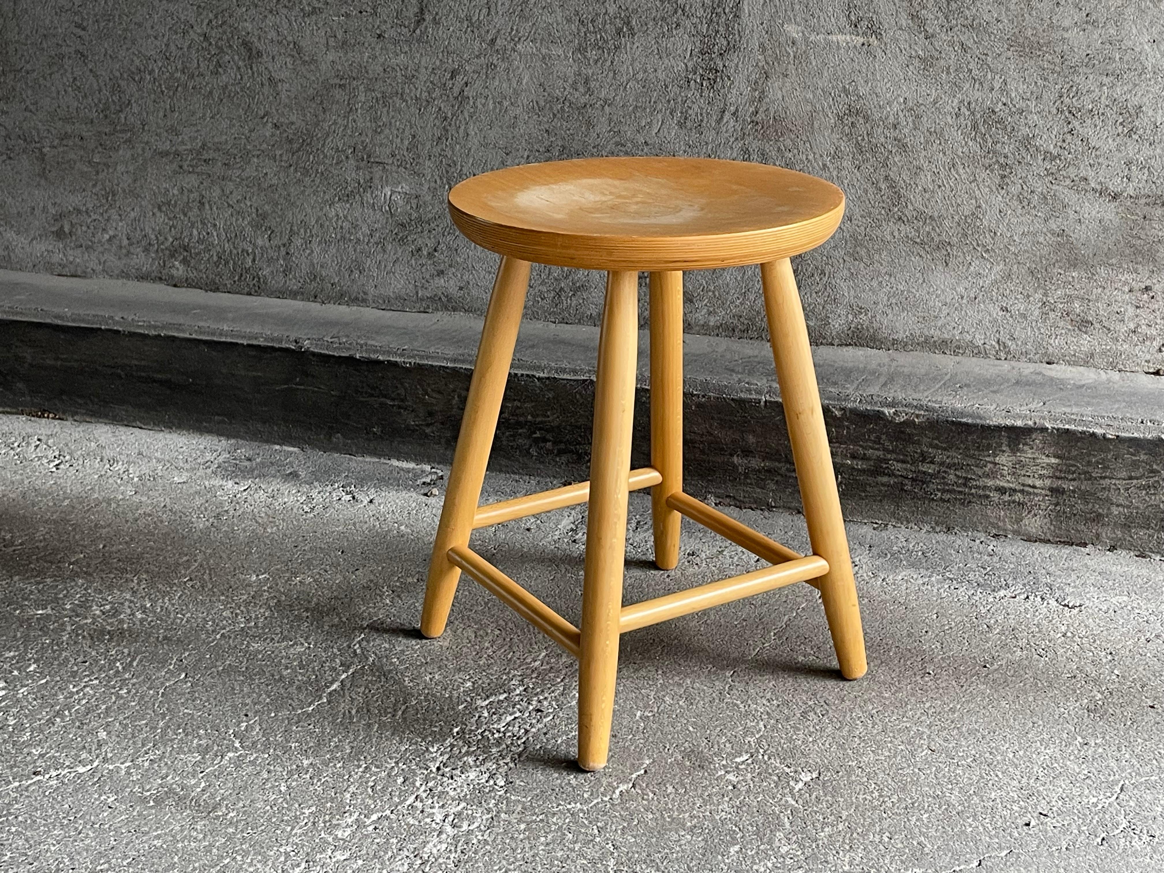Vintage Scandinavian stool, 1960s 7