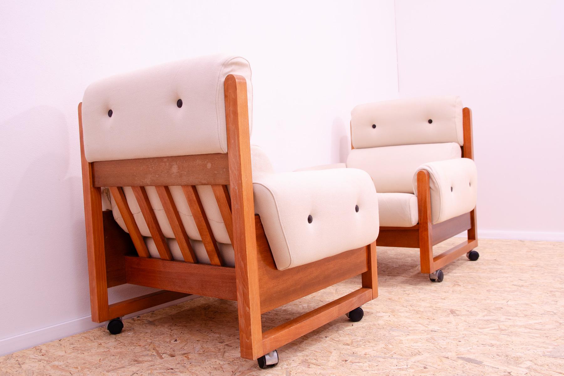 Vintage Scandinavian style armchairs, 1970' For Sale 7