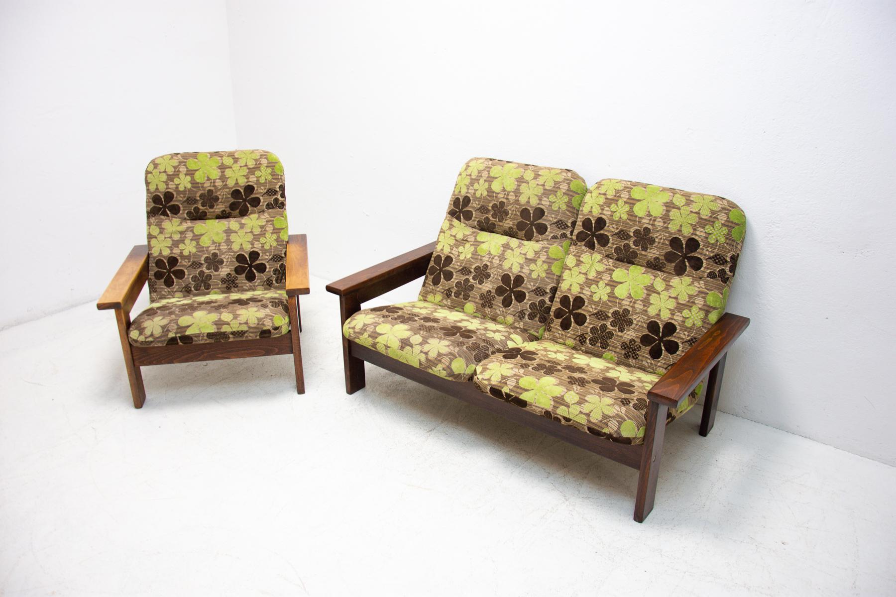 Czech Vintage Scandinavian Style Seating Set, 1980's For Sale