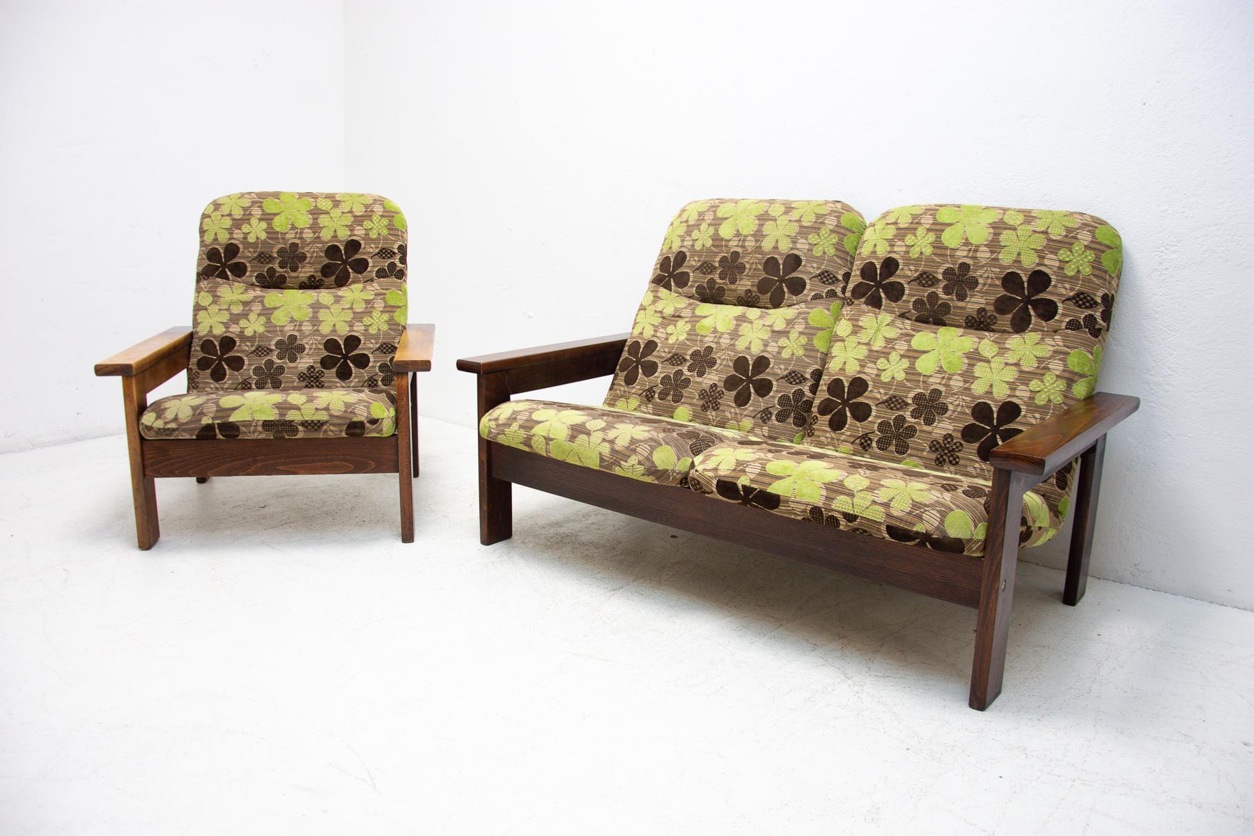 Vintage Scandinavian Style Seating Set, 1980's In Good Condition For Sale In Prague 8, CZ