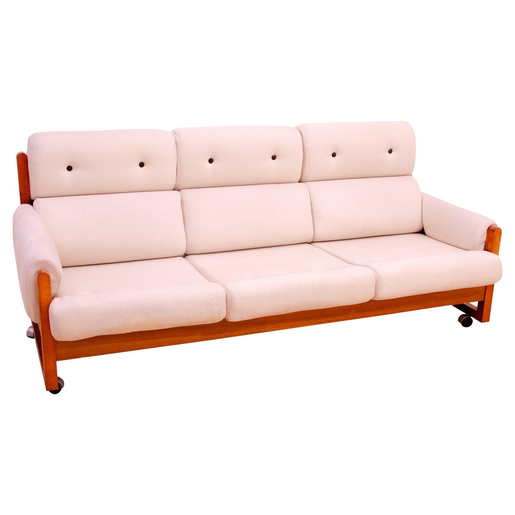 Vintage Scandinavian style three seater sofa, 1970´s For Sale