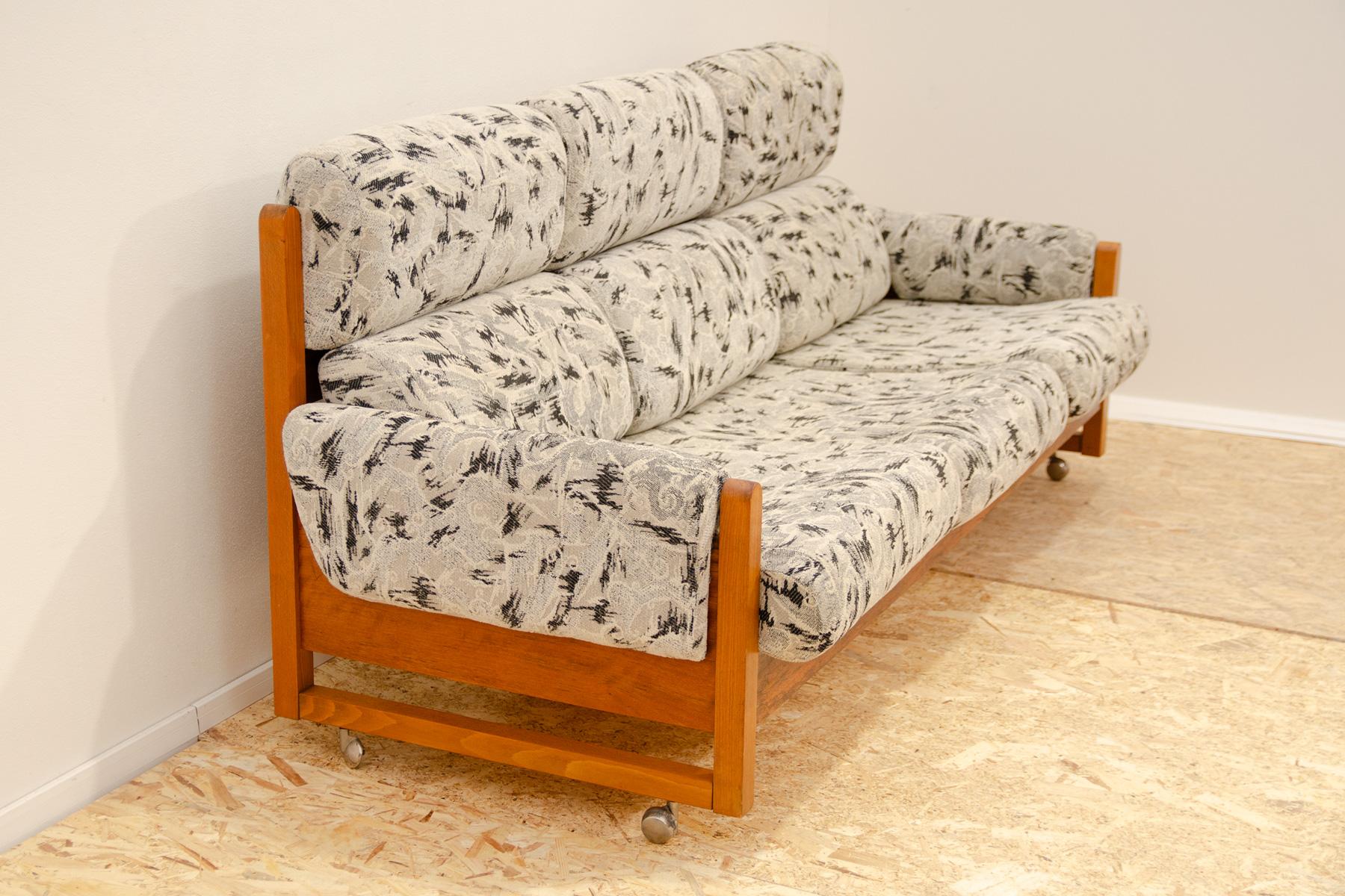 Czech Vintage Scandinavian style three seater sofa, 1980´s For Sale