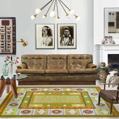 Vintage Scandinavian Swedish Kilim Rug