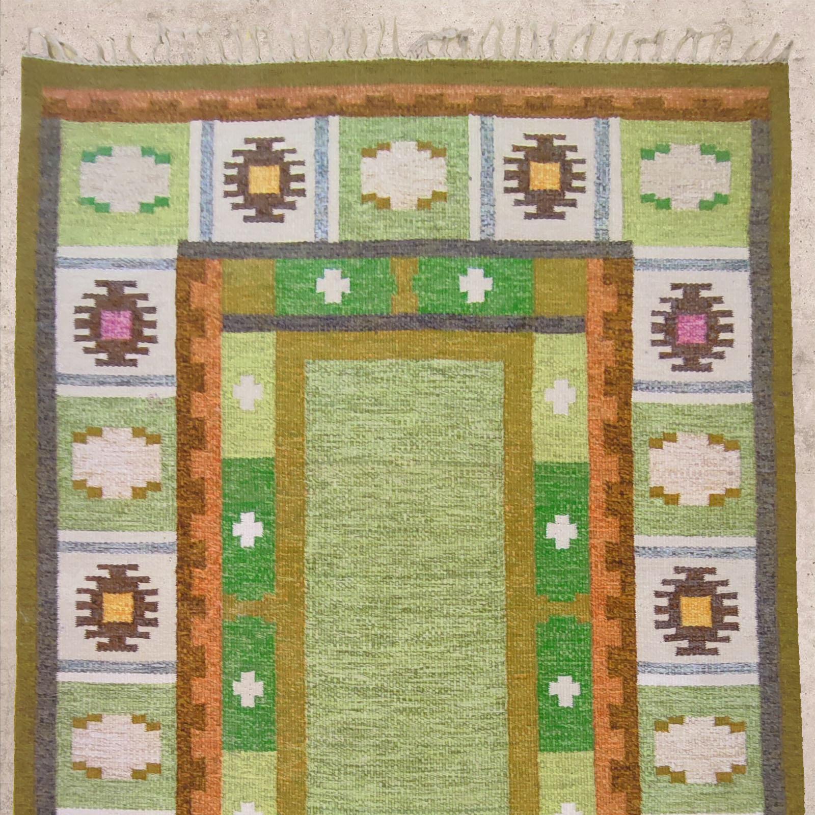 Vintage Scandinavian Swedish Kilim Rug In Good Condition In Bochum, NRW