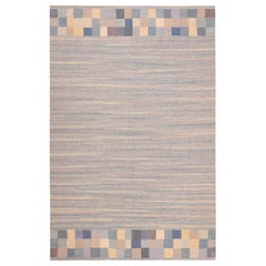 Skandinavischer schwedischer Vintage-Kelim-Teppich, signiert Bohussslojd, 6'7" x 10'