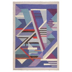 Vintage Scandinavian Swedish Kilim Rug.5 ft 2 in x 7 ft 7 in