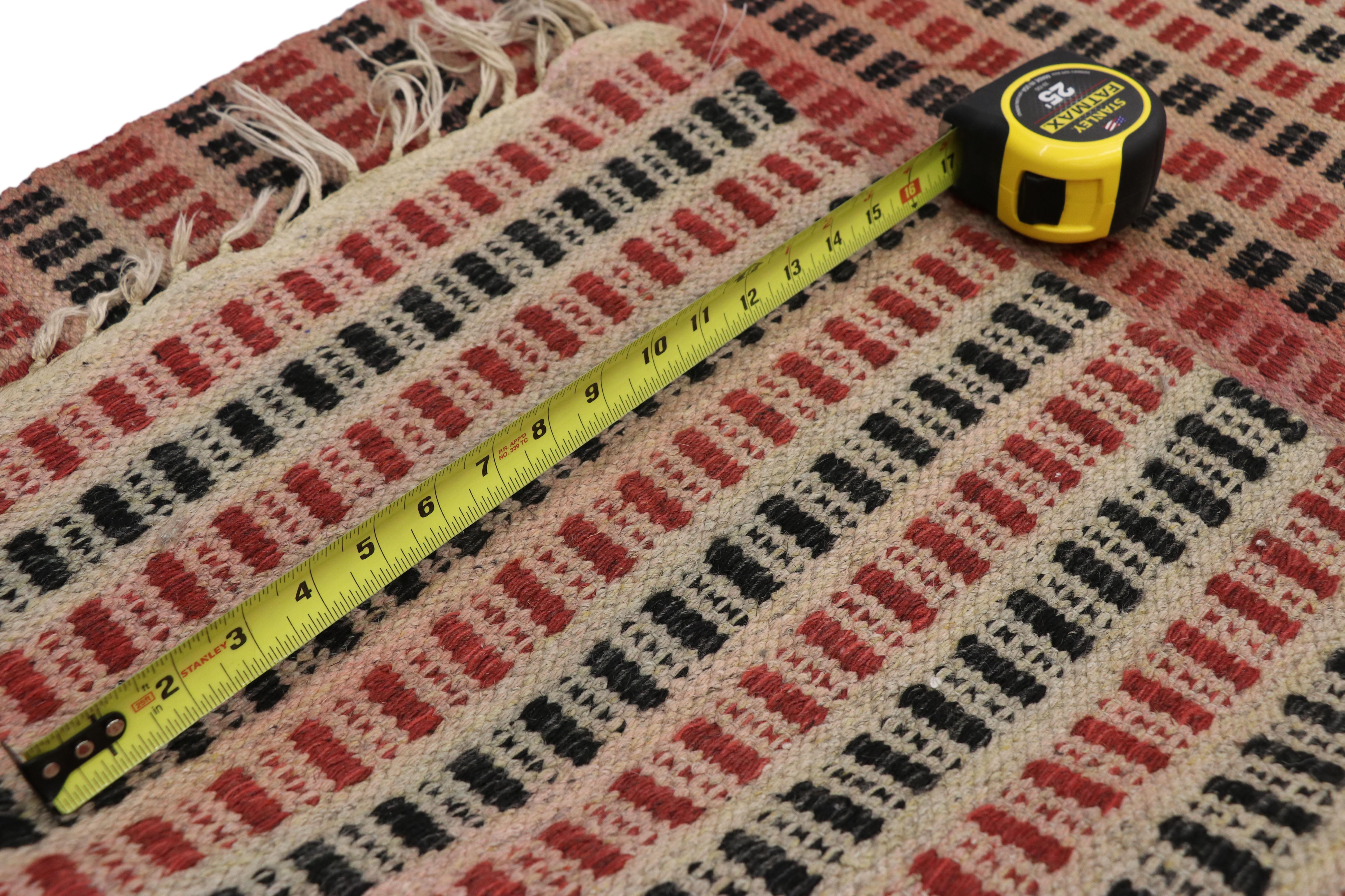 Hand-Woven Vintage Scandinavian Swedish Kilim Long Runner with Pacific Northwest Style For Sale