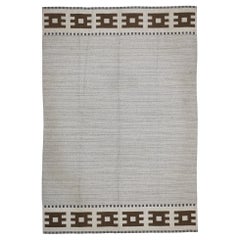Tappeto vintage scandinavo svedese Röllakan, 06'04 x 09'02