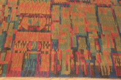 Vintage Scandinavian Swedish Rug. 8 ft x 10 ft 10 in