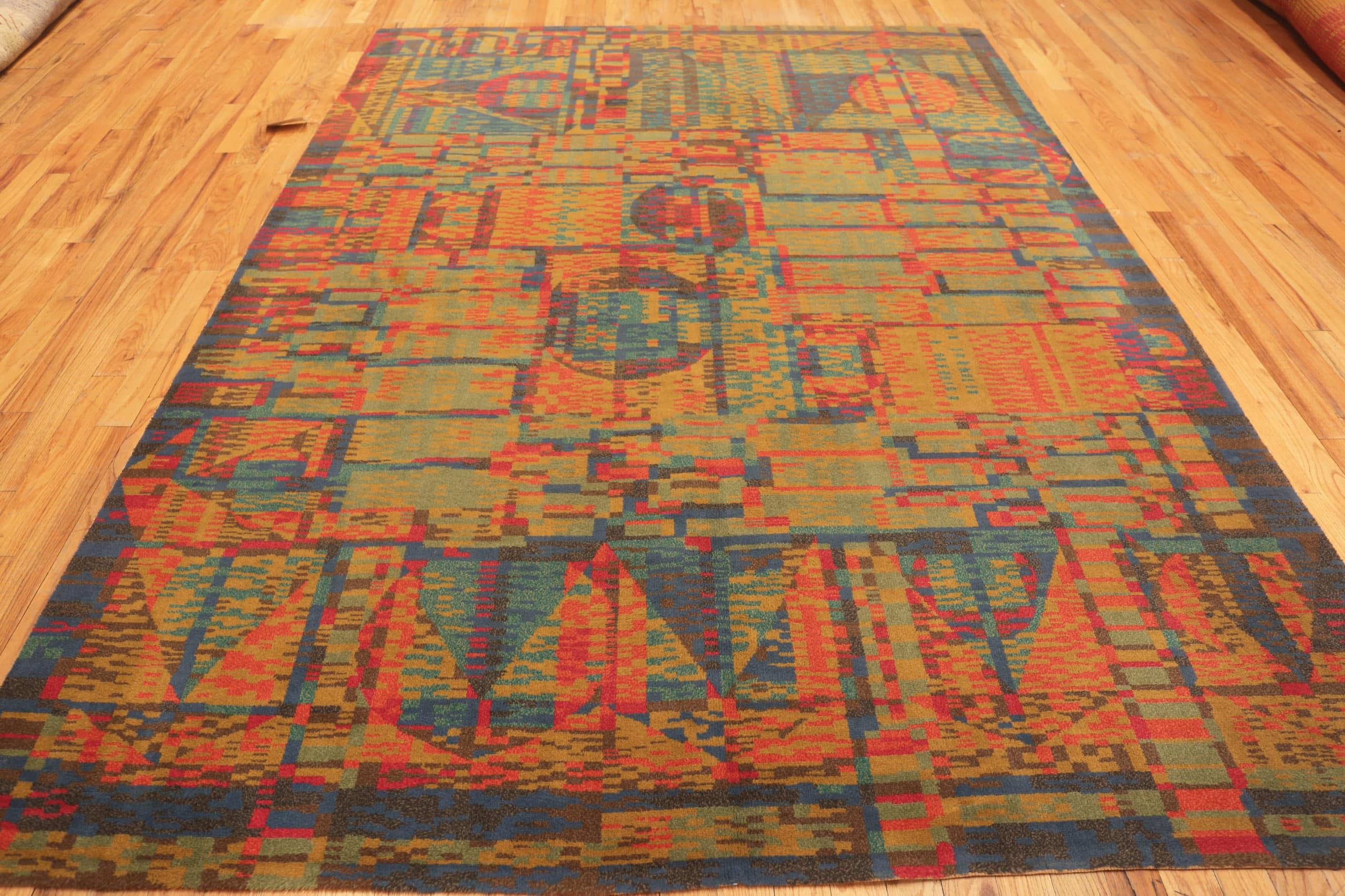 Wool Vintage Scandinavian Swedish Rug. 8 ft x 10 ft 10 in For Sale