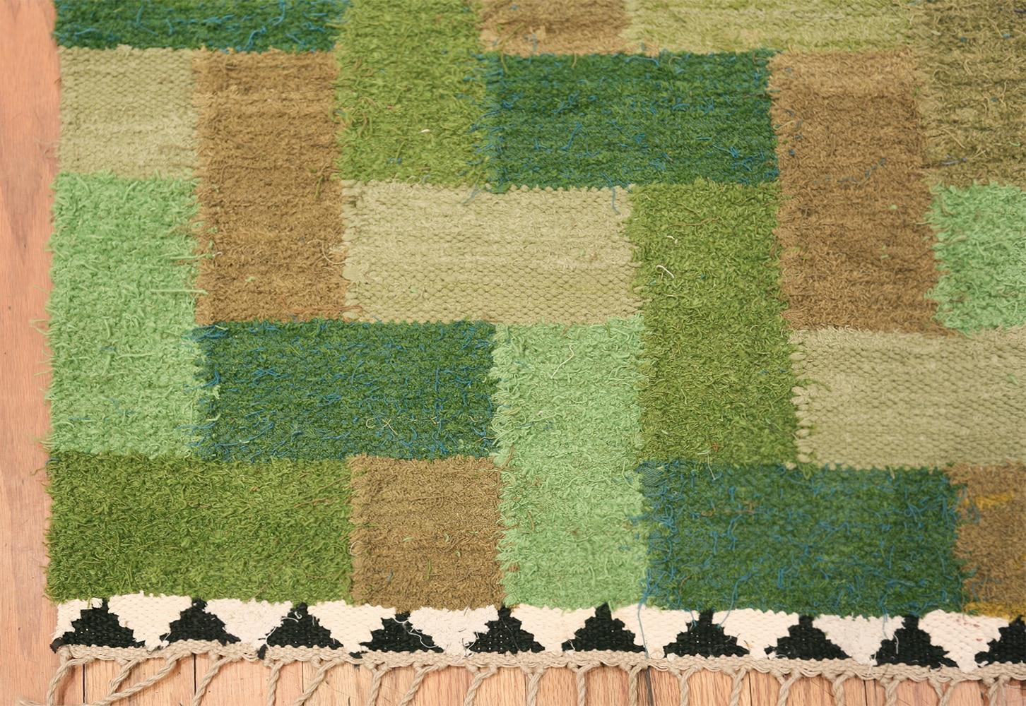 Wool Nazmiyal Vintage Scandinavian Swedish Rug by Ingrid Hellman-Knafve. 5 ft x 6 ft 