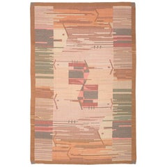 Nazmiyal Collection Vintage Scandinavian Swedish Rug. 6 ft 6 in x 9 ft 9 in