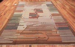 Nazmiyal Collection Vintage Scandinavian Swedish Rug. 6 ft 6 in x 9 ft 9 in