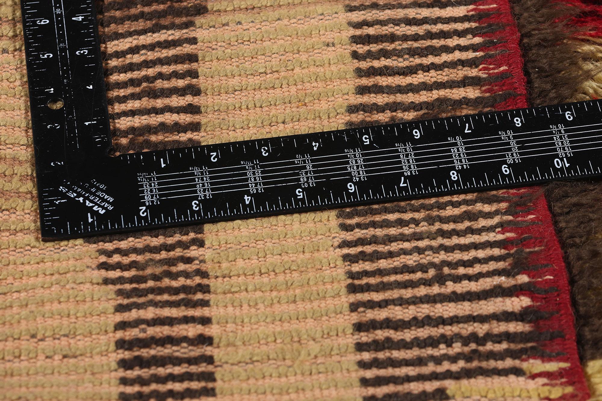 20th Century Vintage Scandinavian Swedish Rya Carpet, 05'10 x 08'00 For Sale