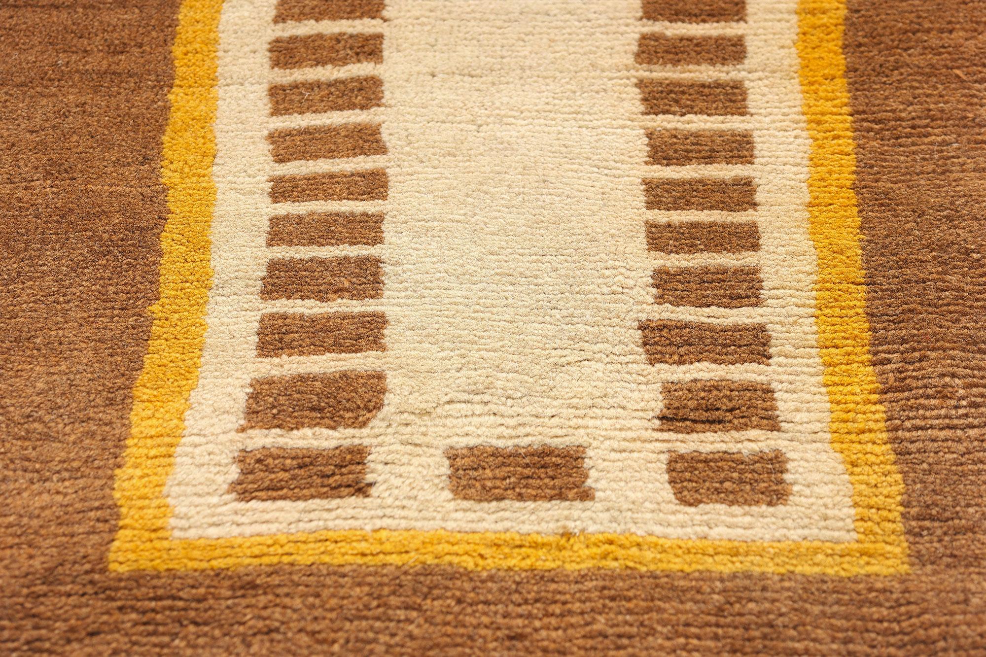 Vintage Scandinavian Swedish Rya Carpet In Good Condition For Sale In Dallas, TX