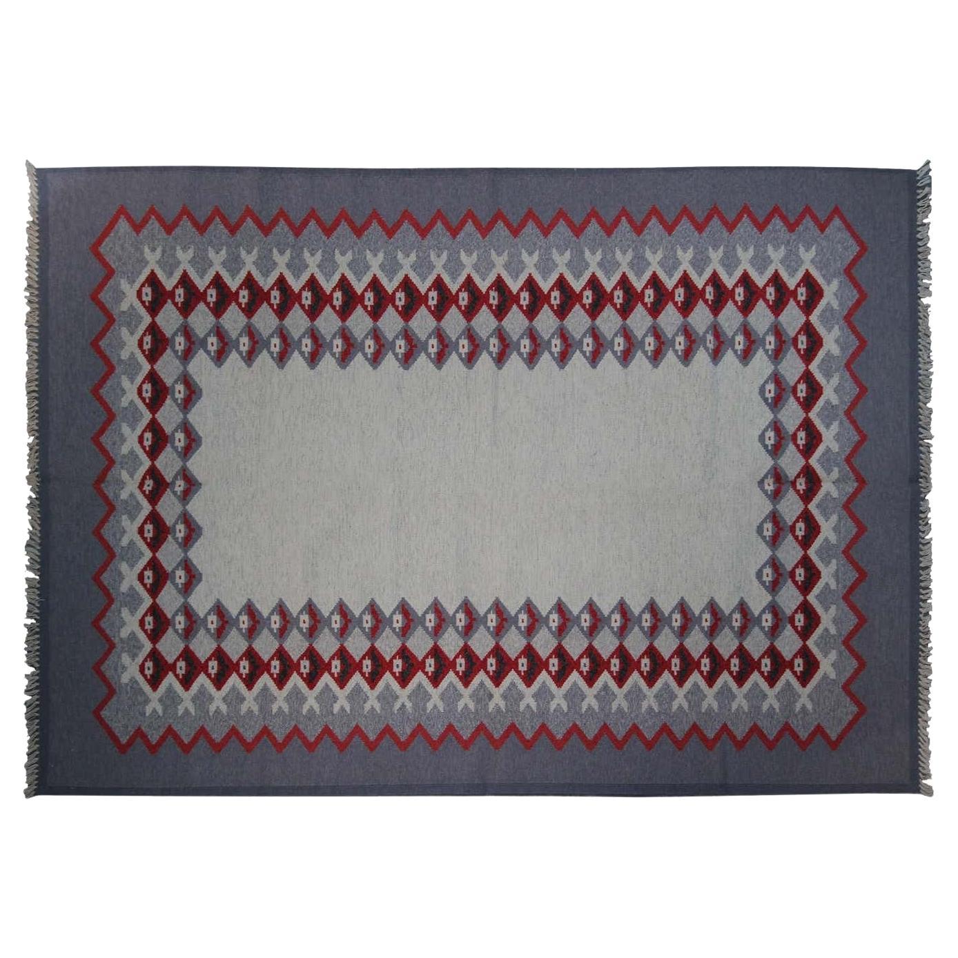 VINTAGE Scandinavian Tapestry Flatwoven European Kilim Rug 6x9