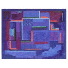Vintage Scandinavian Tapestry Rug by Eevahenna Aalto. 3' 5" x 4' 6"