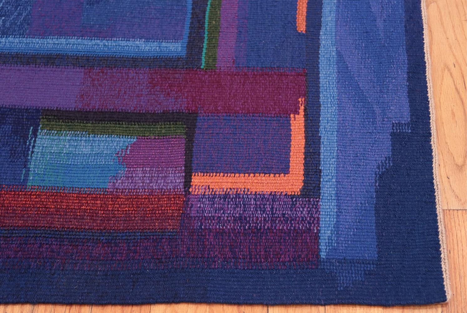 Vintage Norwegian Tapestry Rug by Eevahenna Aalto, Country Of Origin: Norway, Circa date: Mid 20th Century. Size: 3 ft 5 in x 4 ft 6 in (1.04 m x 1.37 m)