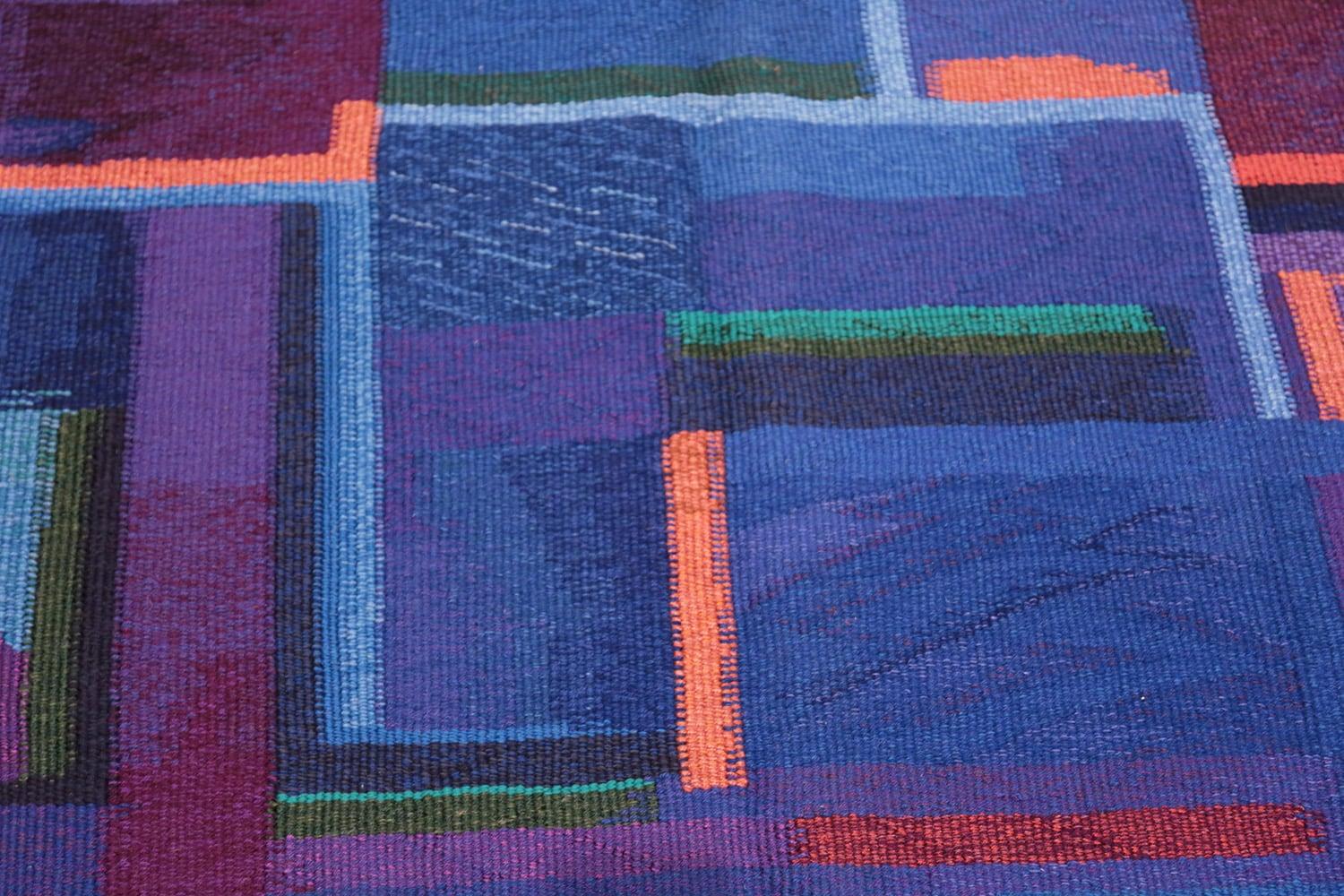 Scandinavian Modern Vintage Scandinavian Tapestry Rug by Eevahenna Aalto. 3' 5