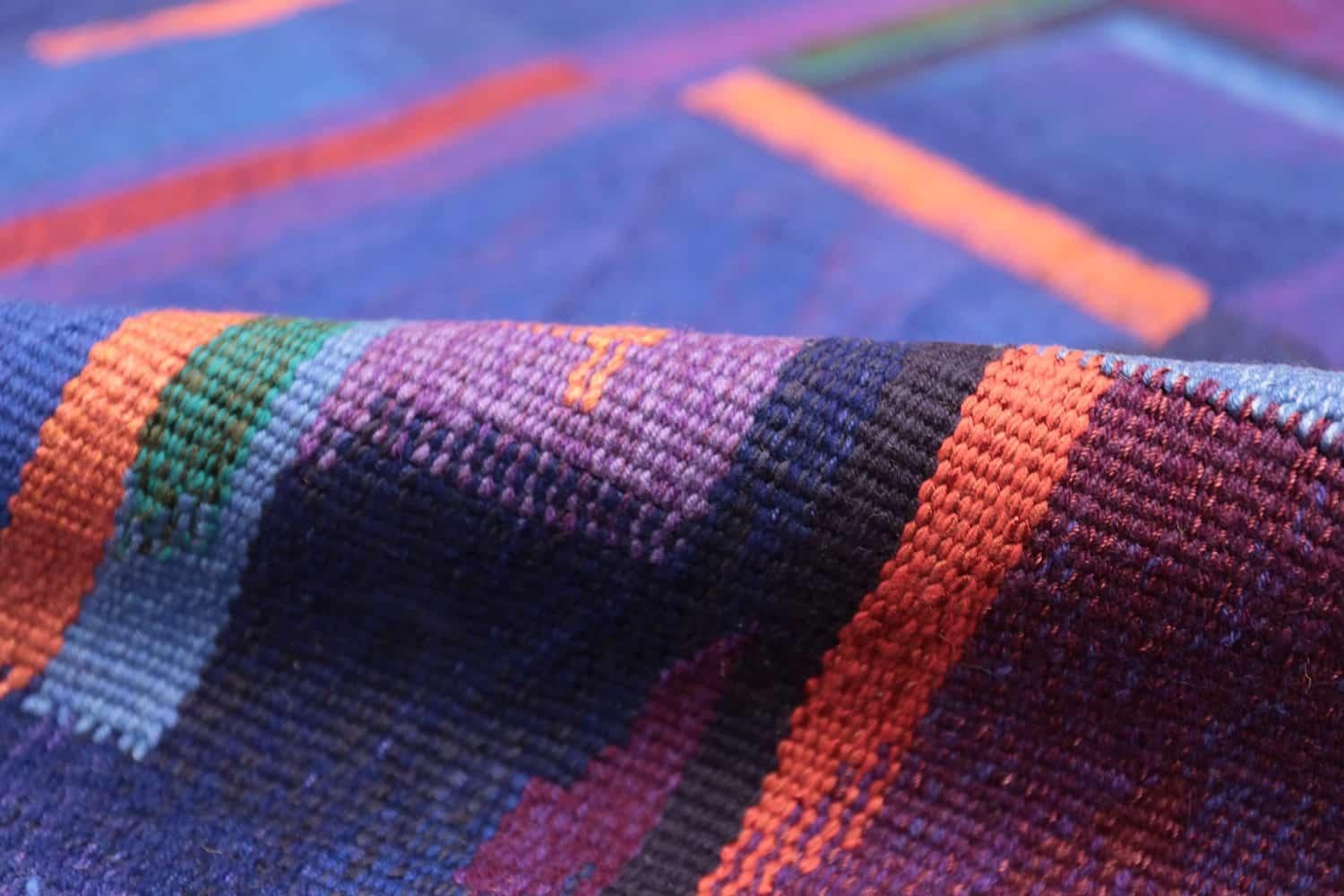 Hand-Woven Vintage Scandinavian Tapestry Rug by Eevahenna Aalto. 3' 5