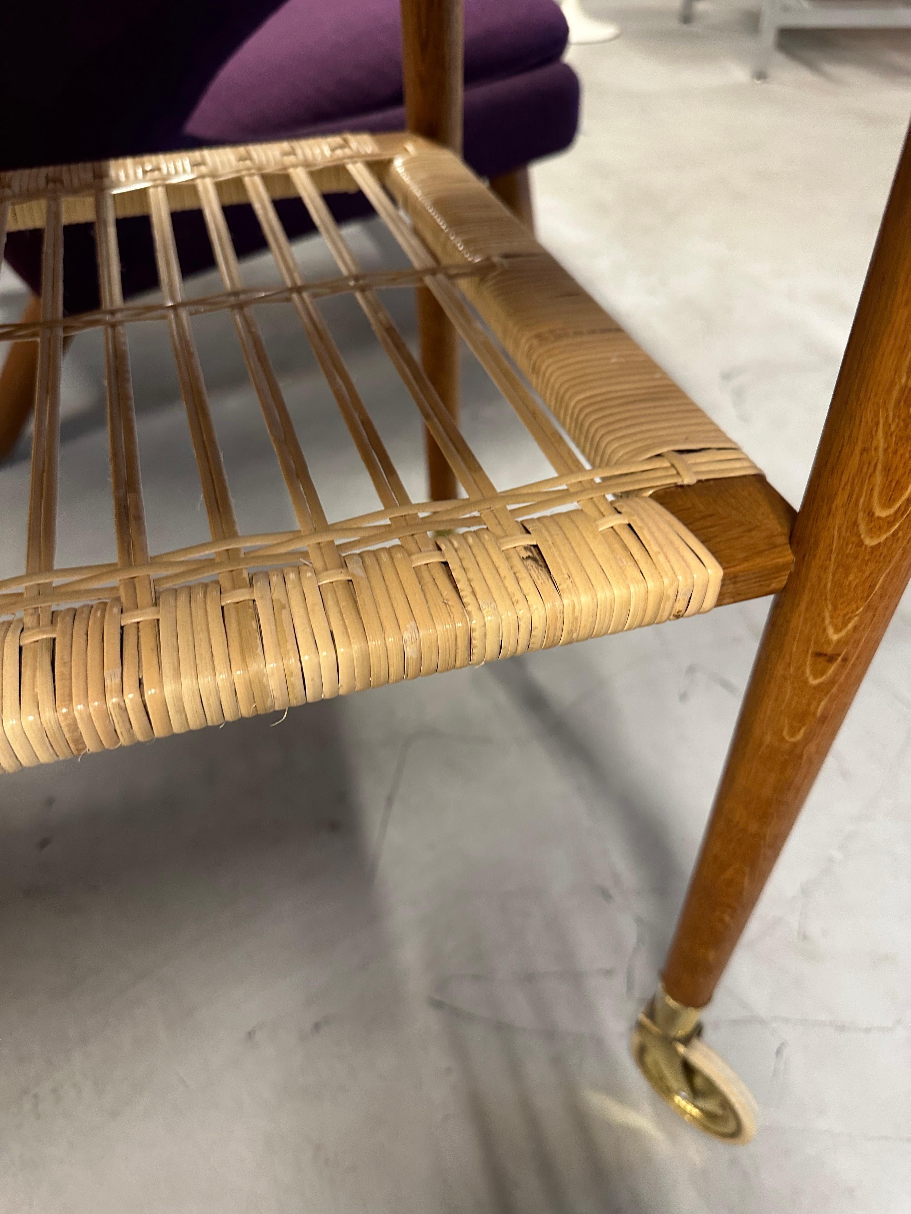 Vintage Scandinavian Teak Bar Cart For Sale 7