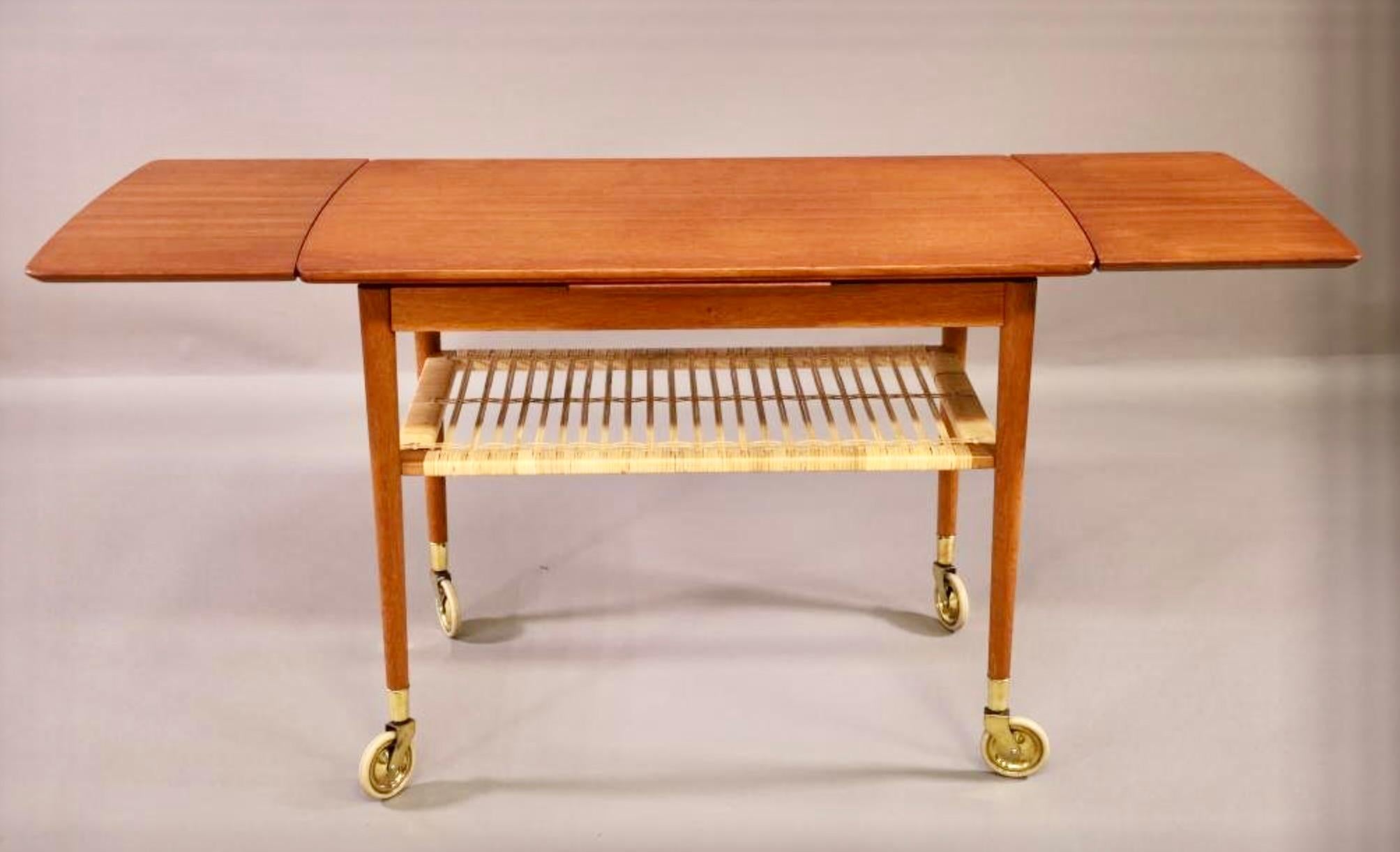 Vintage Scandinavian Teak Bar Cart 13