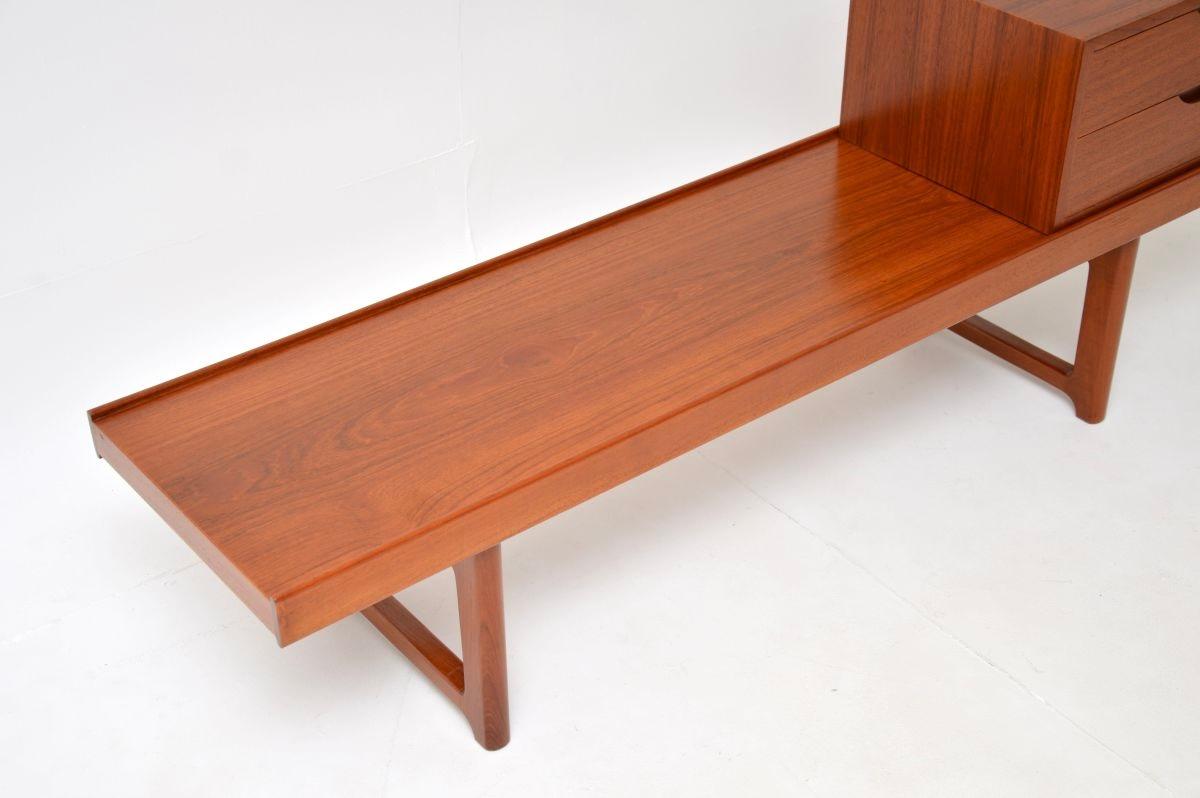Vintage Scandinavian Teak Bench by Torbjorn Afdal For Sale 6