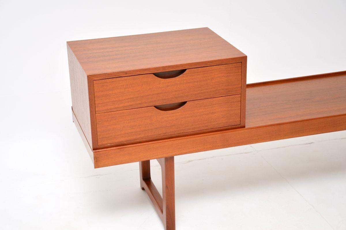 Vintage Scandinavian Teak Bench by Torbjorn Afdal For Sale 2