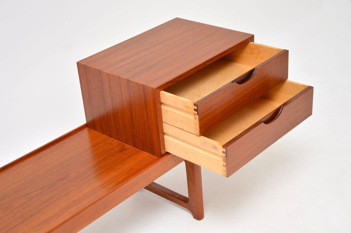 Vintage Scandinavian Teak Bench by Torbjorn Afdal For Sale 3