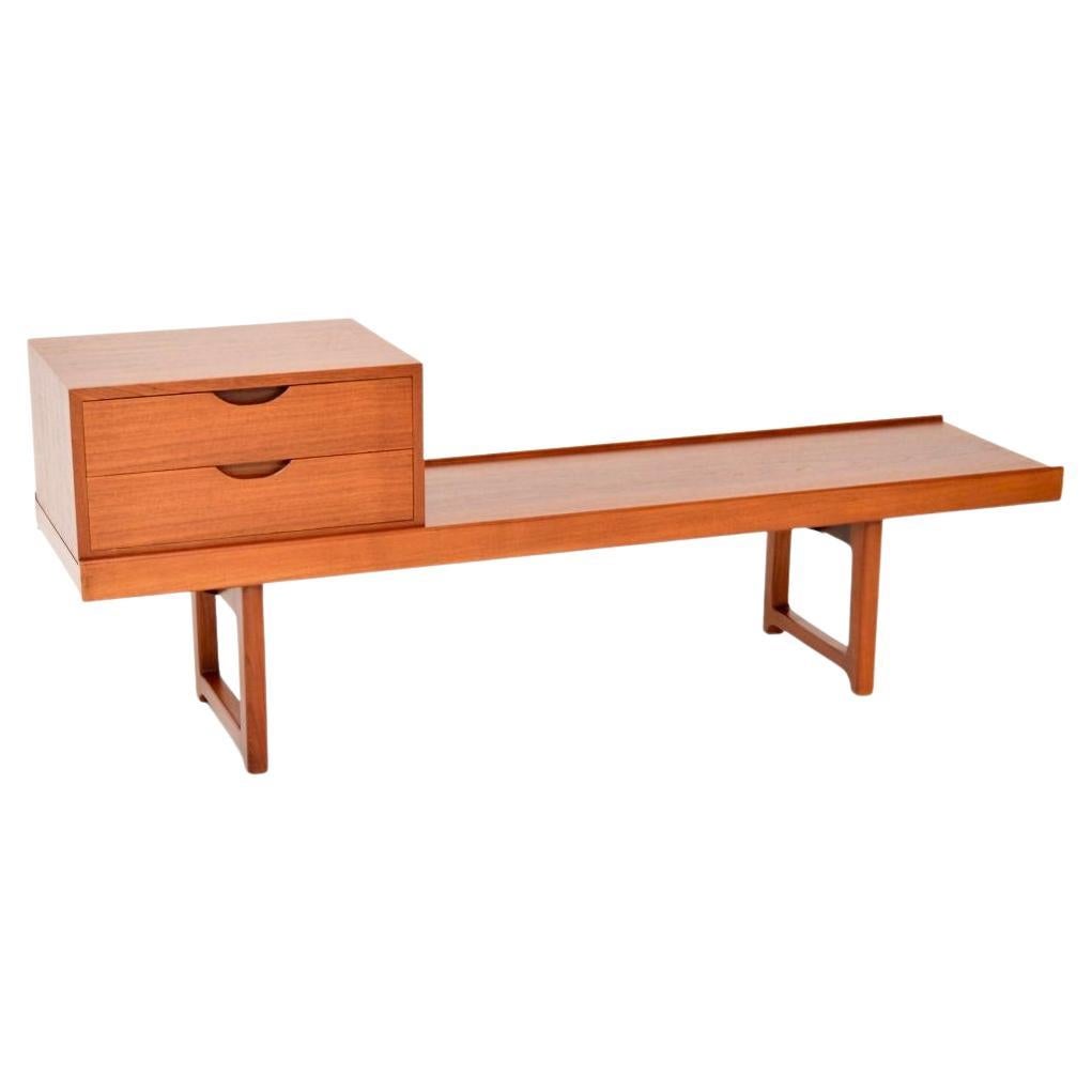Vintage Scandinavian Teak Bench by Torbjorn Afdal