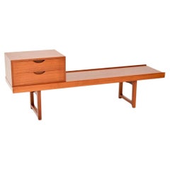 Vintage Scandinavian Teak Bench by Torbjorn Afdal