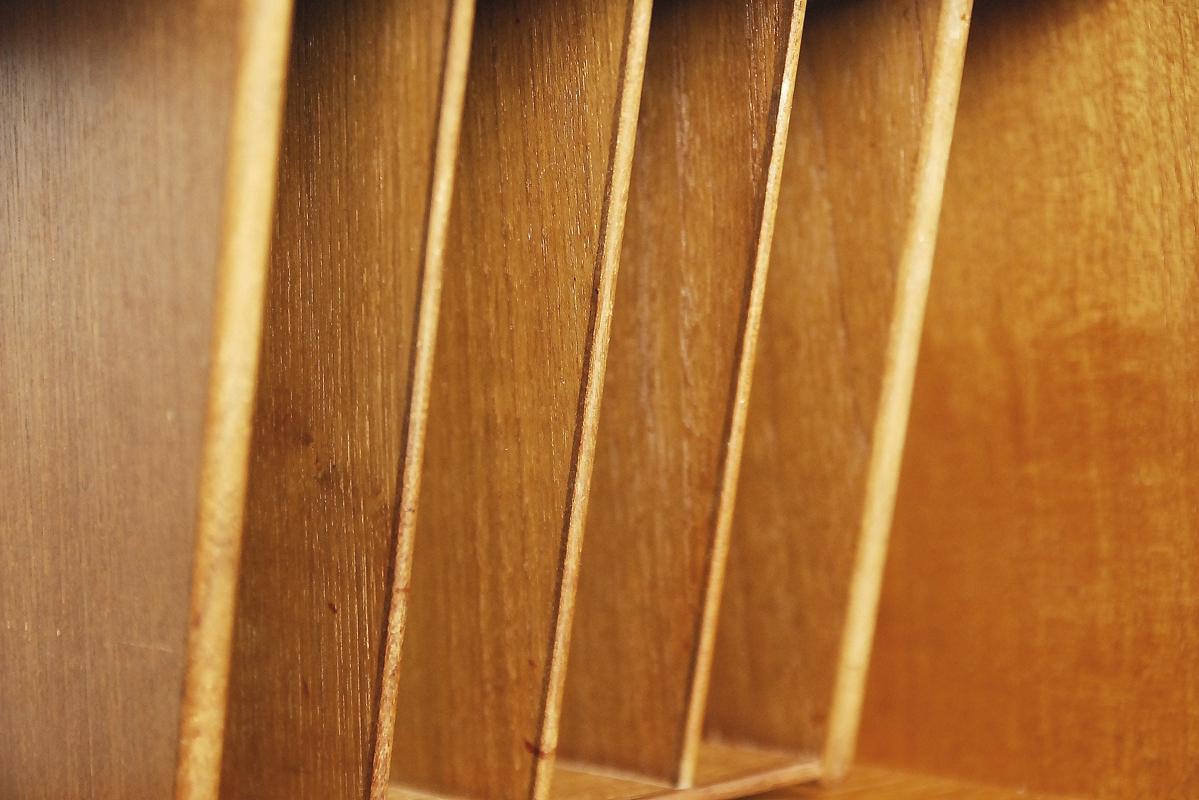 Vintage Scandinavian Teak Bookshelf Unit with Desk and Secretaire, 1960s For Sale 6