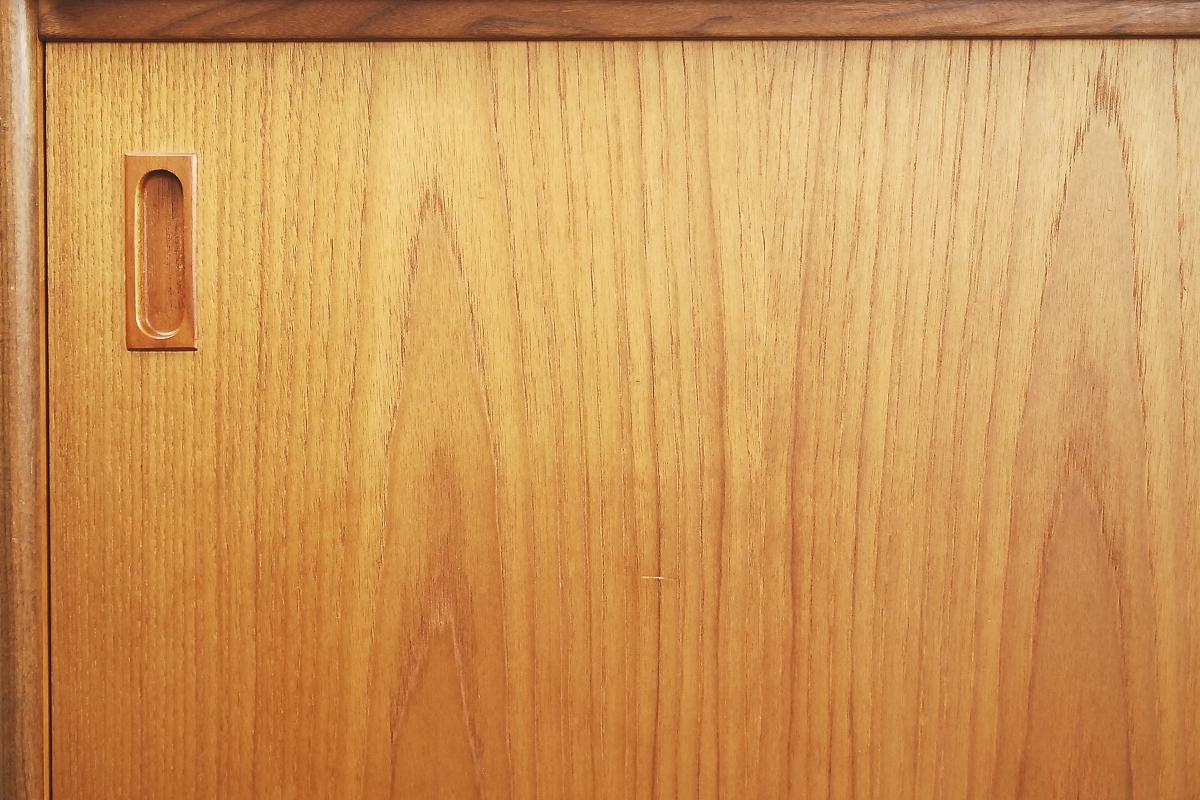 Vintage Scandinavian Teak Bookshelf Unit with Desk and Secretaire, 1960s For Sale 8