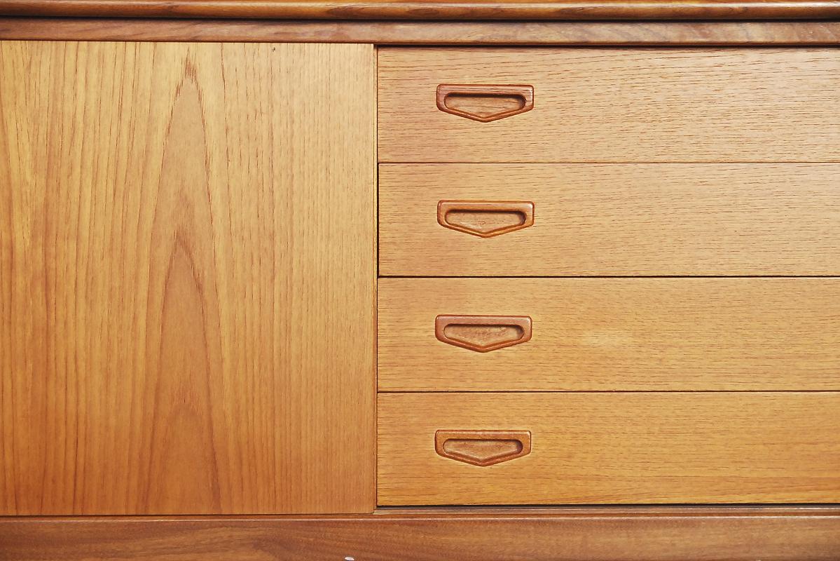 Swedish Vintage Scandinavian Teak Bookshelf Unit with Desk and Secretaire, 1960s For Sale