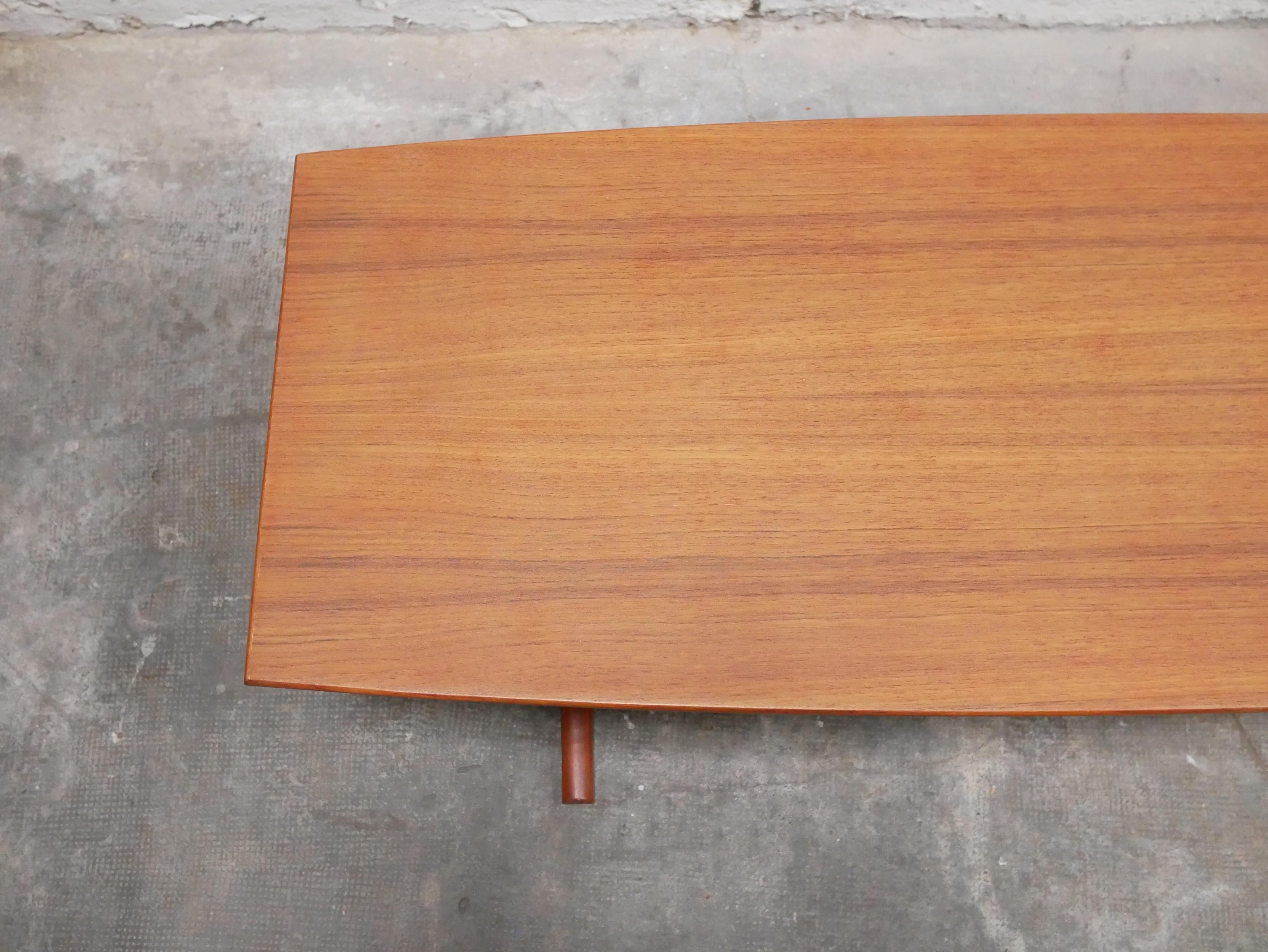 Table basse scandinave vintage en teck en vente 1