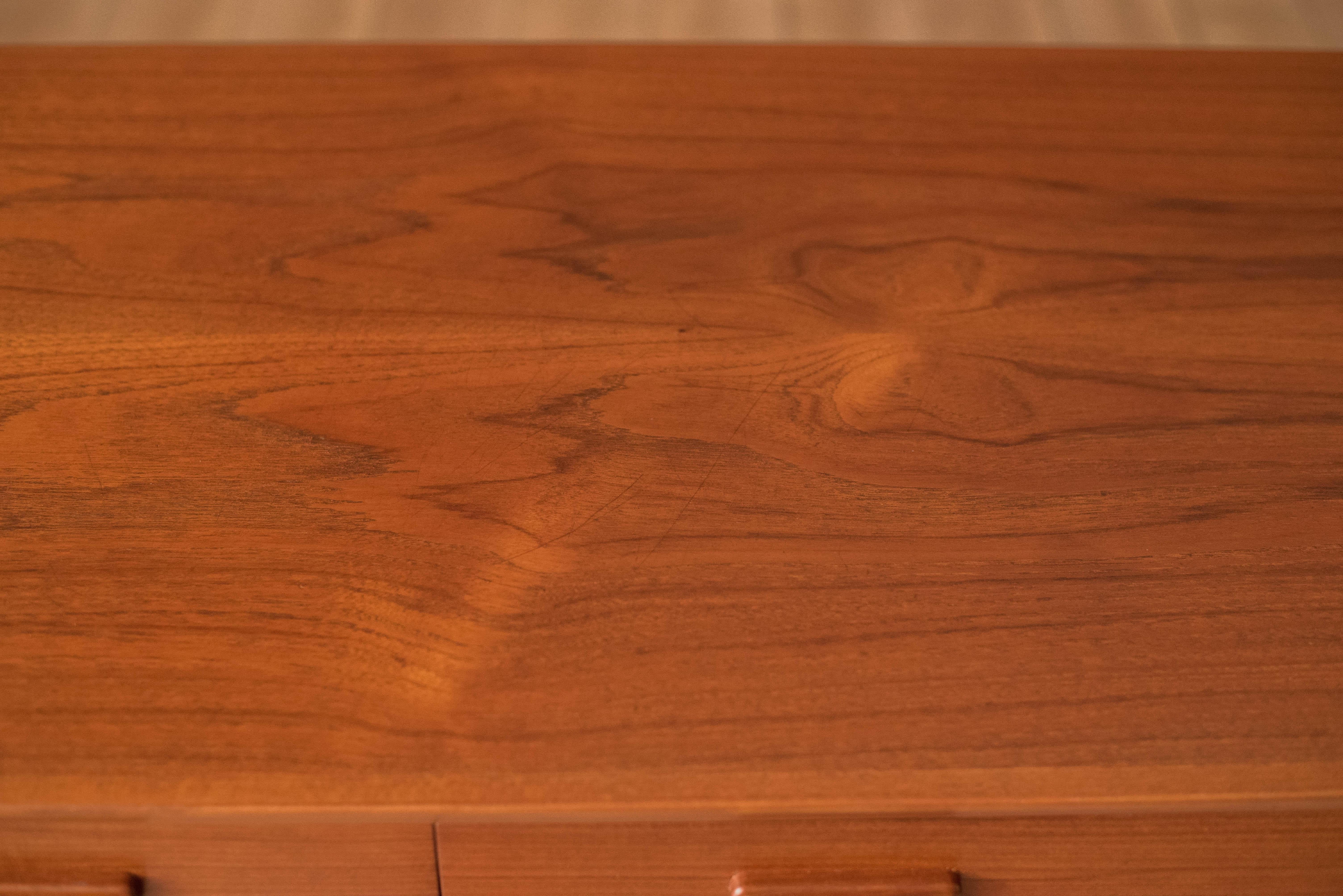 Vintage Scandinavian Teak Eight Drawer Double Dresser 5