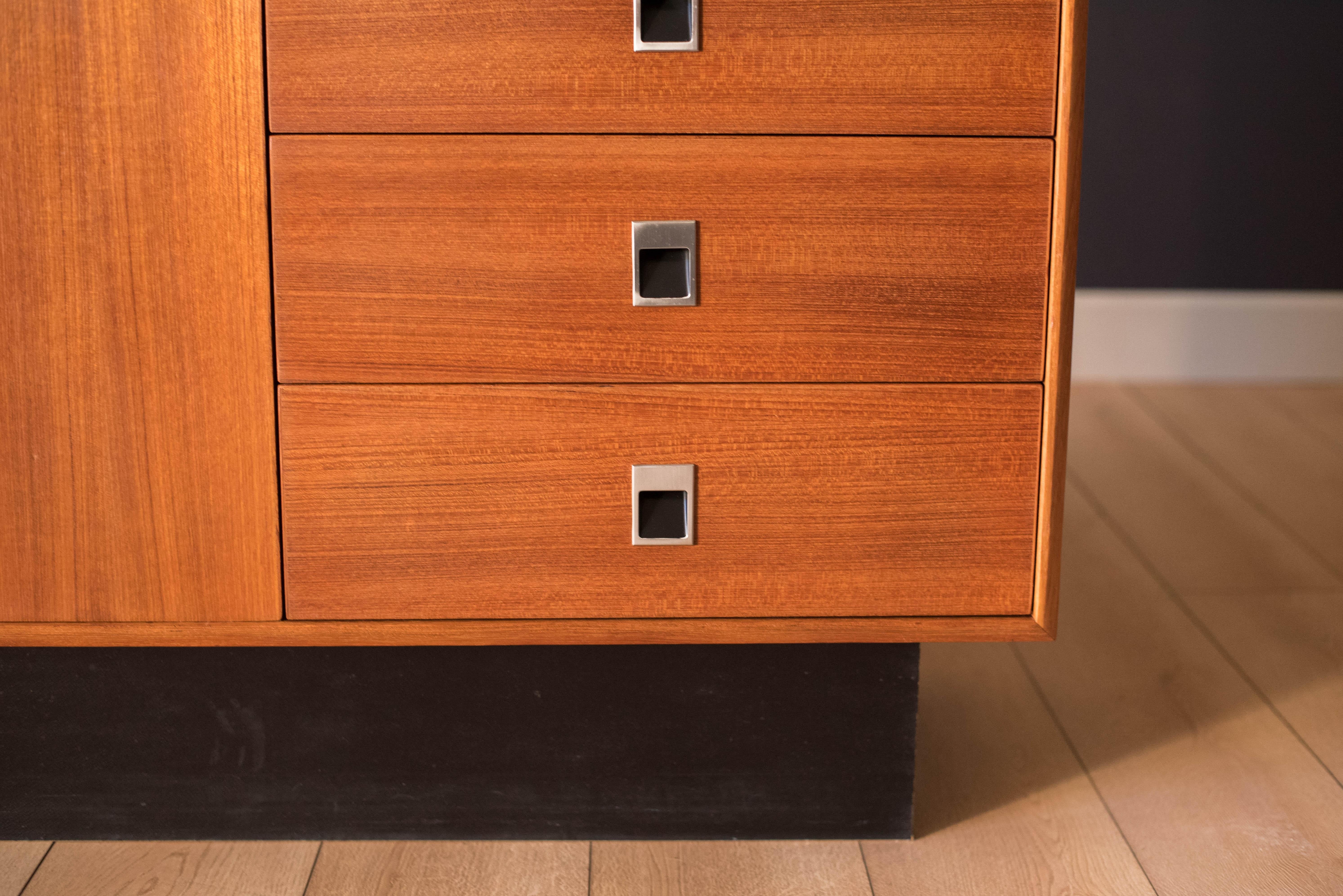 Scandinavian Modern Vintage Scandinavian Teak Gentleman's Dresser Chest of Drawers