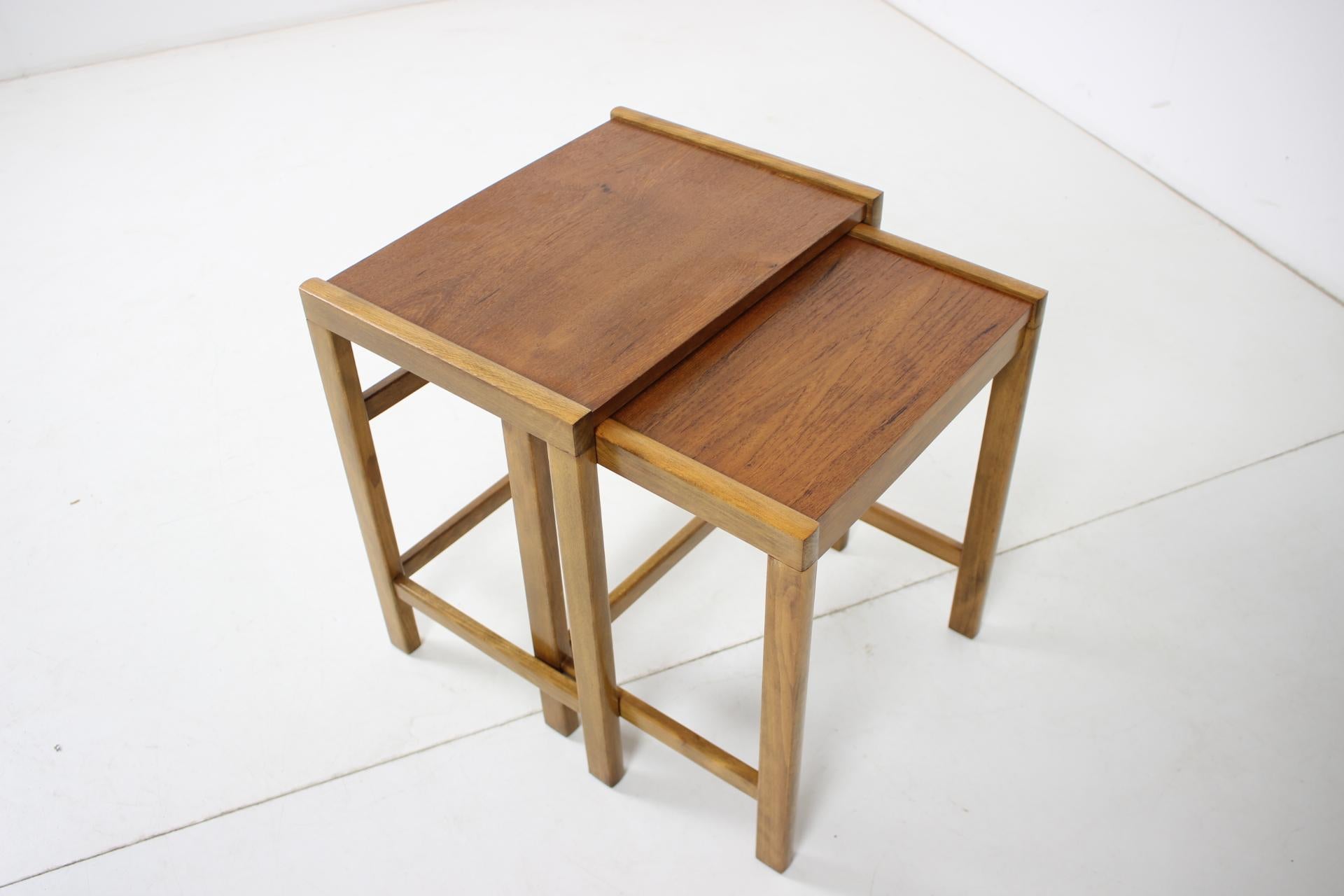 Mid-20th Century Vintage Scandinavian Teak Nesting Tables, 1960's For Sale
